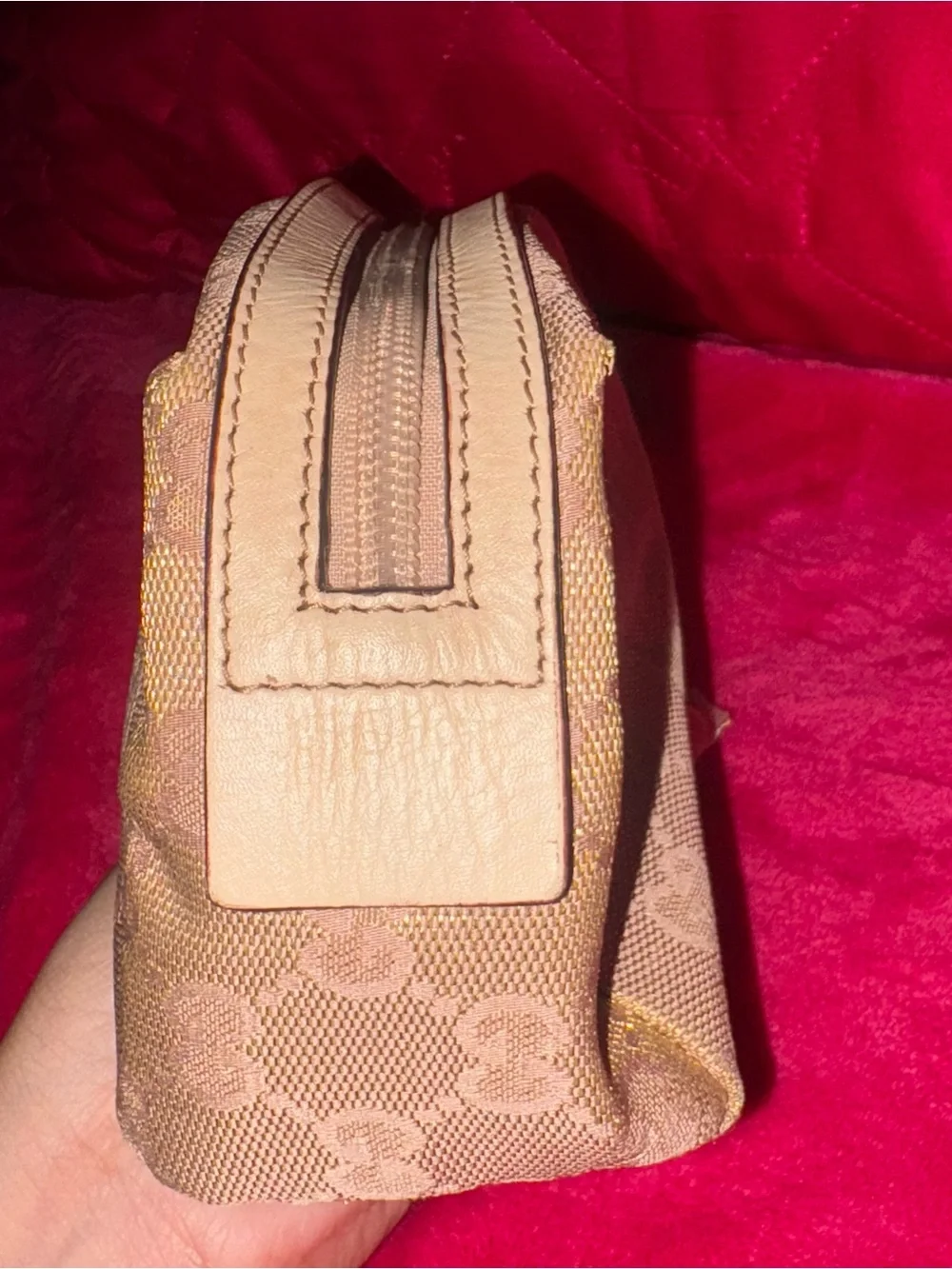 Authentic Gucci Gold Pouch